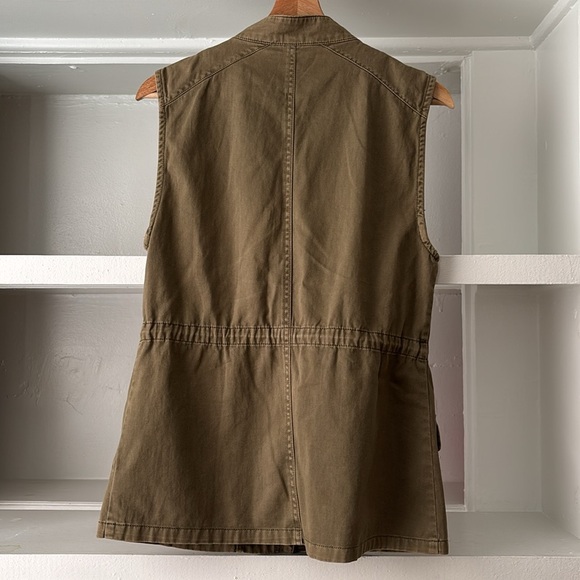 Per Se Olive Green Utility Vest - Picture 2 of 7